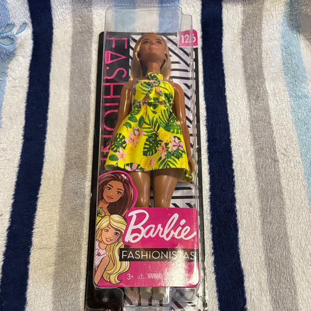 Barbie Fashionistas Doll with Yellow and Green Dress